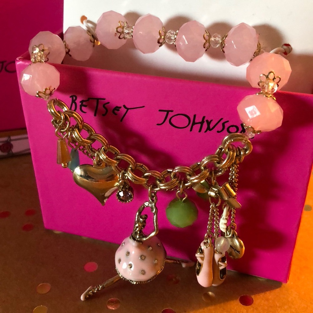 Betsey Johnson Stretchy Ballerina Charm Bracelet!